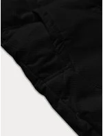 Hrubšia čierna dámska zimná bunda zo štruktúrovaného materiálu J Style (5M3251-392) Hrubšia čierna dámska zimná bunda zo štruktúrovaného materiálu J Style (5M3251-392)