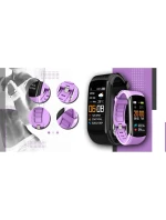 GIEWONT Smart hodinky čierne svetlo fialové 2 pruhy GW200-8 GIEWONT Smart hodinky čierne svetlo fialové 2 pruhy GW200-8