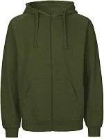 Neutral O 63301 Pánska mikina s kapucňou z bio bavlny 77.6331 military