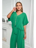 Souprava halenky a kalhot zelená Souprava halenky a kalhot zelená