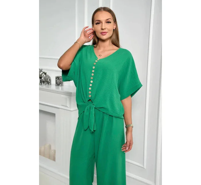 Souprava halenky a kalhot zelená Souprava halenky a kalhot zelená