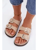 Dámské pantofle světle béžové model 21919566 - Boto