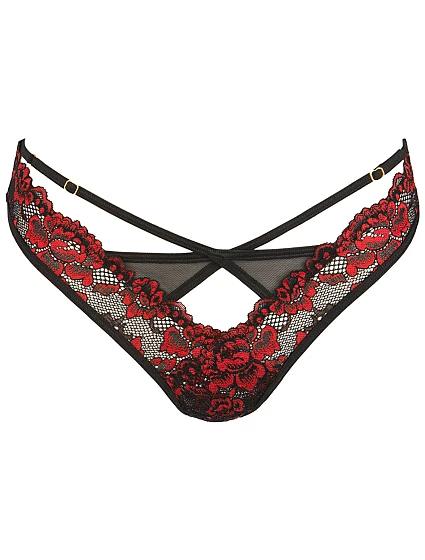 Sexy tanga model 17680232 černá/červená - Axami