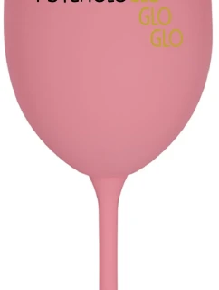 MOJA PSYCHOLOGLOGLOGLO - ružový pohár na víno 350 ml