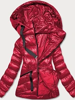 Dámska krátka zimná bunda červená (23066-(270)(1))