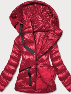 Dámska krátka zimná bunda červenej farby (23066-(270)(1))