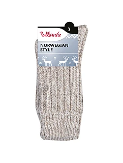 Zimní unisex ponožky model 22373991 STYLE SOCKS béžová - Bellinda