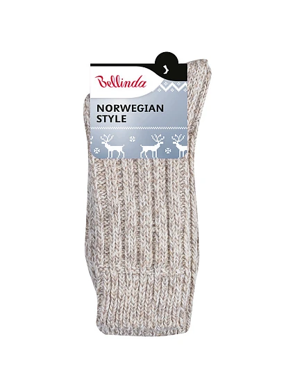 Zimní unisex ponožky model 22373991 STYLE SOCKS béžová - Bellinda Zimní unisex ponožky model 22373991 STYLE SOCKS béžová - Bellinda
