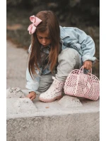 Ocieplane Botki Dziecięce Na Suwak Różowe Dolida Ocieplane Botki Dziecięce Na Suwak Różowe Dolida