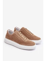 Pánské semišové sportovní boty model 21641511 béžové - Zazoo