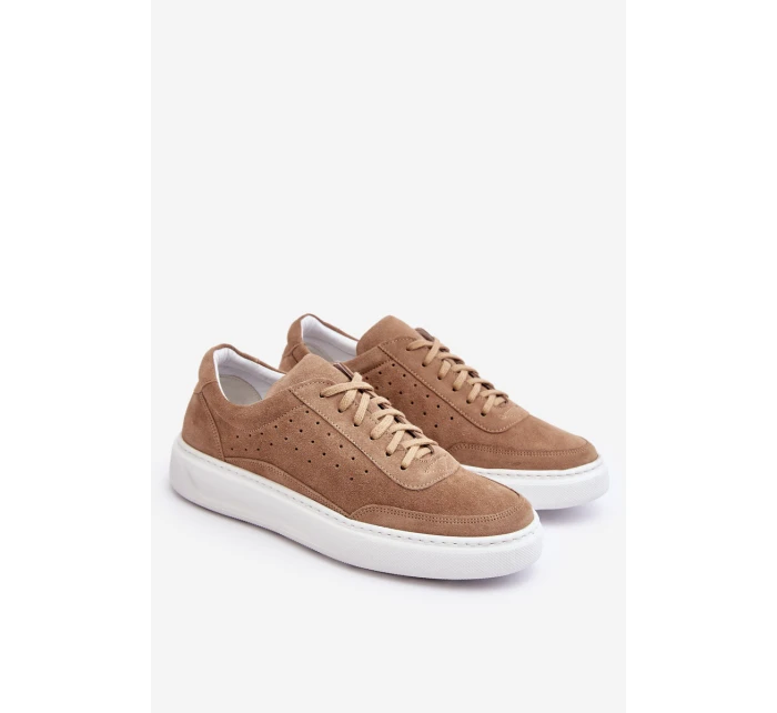 Pánské semišové sportovní boty model 21641511 béžové - Zazoo