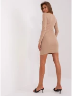 Sukienka RV SK model 18848055 camelowy - FPrice Sukienka RV SK model 18848055 camelowy - FPrice