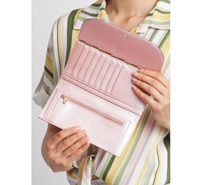 Elegantná svetlo ružová peňaženka
