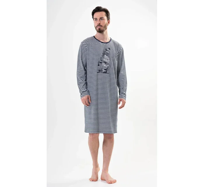Pánská noční košile s dlouhým rukávem model 17742194 - Vienetta MAN Pánská noční košile s dlouhým rukávem model 17742194 - Vienetta MAN