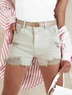 Dámske šortky POPGLAM beige FashionStreet SY0399