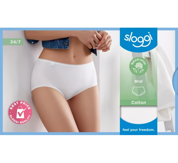 sloggi 24/7 Cotton Midi - WHITE - SLOGGI WHITE - SLOGGI sloggi 24/7 Cotton Midi - WHITE - SLOGGI WHITE - SLOGGI