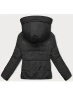 Černobéžová oboustranná krátká bunda s kapucí model 18863099 - S'WEST