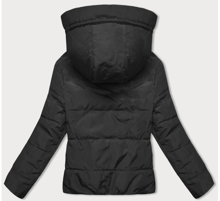 Černobéžová oboustranná krátká bunda s kapucí model 18863099 - S'WEST