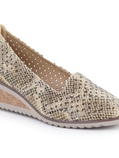 Dámské ažurové boty z kůže na platformě model 21948494 - Potocki