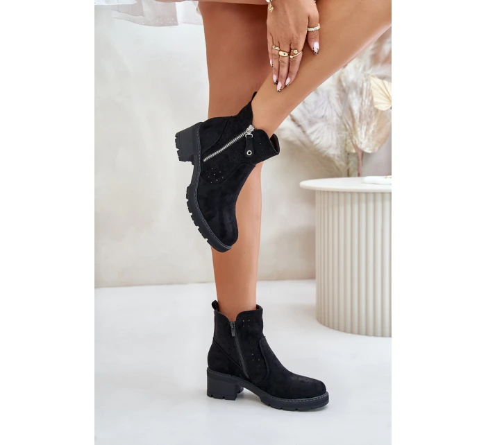 Dámské Boty S Na Podpatku Černé model 21671461 - Boto