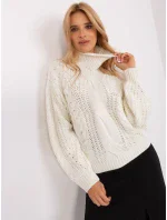 Sweter AT SW model 18900708 ecru - FPrice Sweter AT SW model 18900708 ecru - FPrice