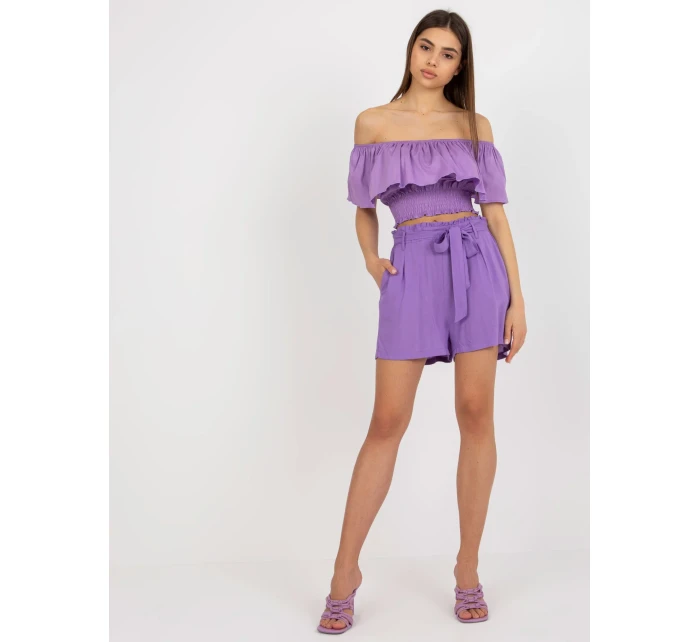 Šortky model 18375385 fialová - FPrice Šortky model 18375385 fialová - FPrice