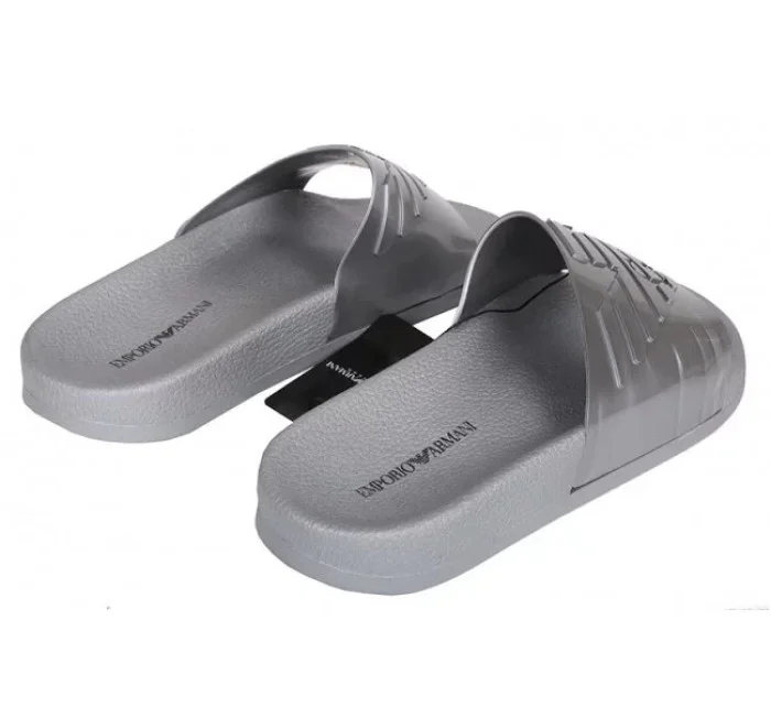 Pantofle model 7456204 stříbrná - Emporio Armani