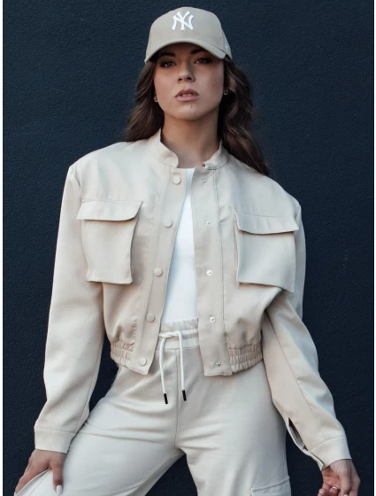 Dámská bunda bomber béžová Dstreet model 21975873 - FashionStreet