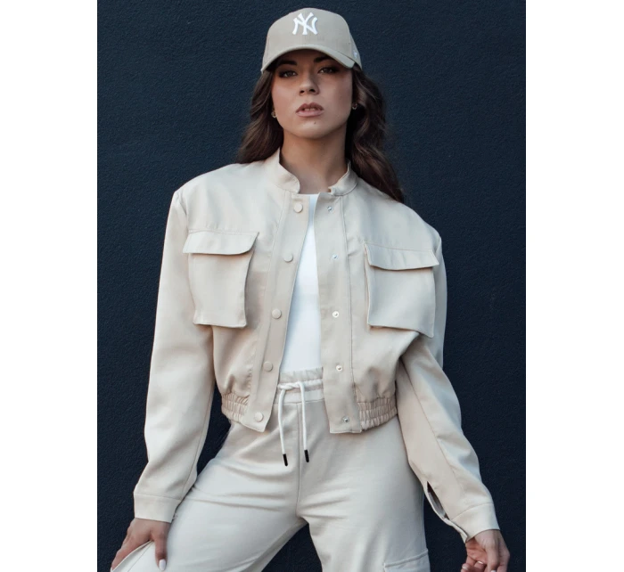 Dámská bunda bomber béžová Dstreet model 21975873 - FashionStreet