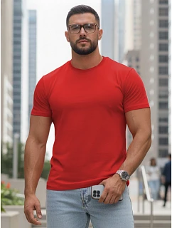 Tshirt męski basic czerwony model 22216278 - FashionStreet