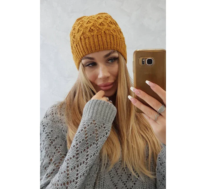 Fleecová čiapka Roma K224 horčicová