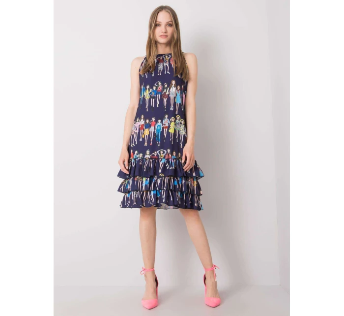 CHA šaty SK 0834.90P tmavomodré