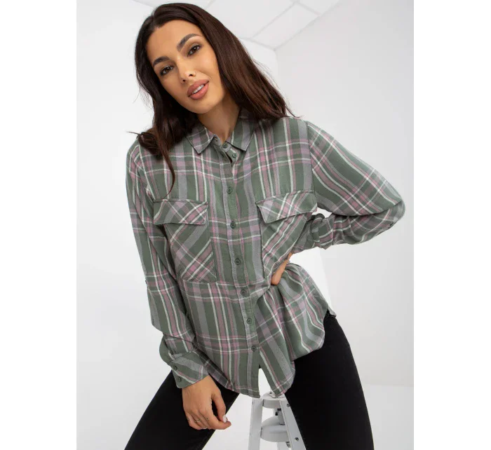 Halenka model 17790419 khaki barva - FPrice Halenka model 17790419 khaki barva - FPrice