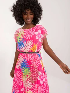 Sukienka DHJ SK  ciemny różowy model 20105392 - FPrice