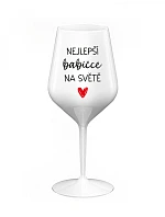 BEST BABY IN THE WORLD - biely nerozbitný pohár na víno 470 ml