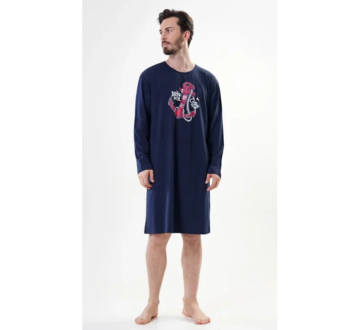 Pánská noční košile s dlouhým rukávem model 17843935 - Vienetta MAN Pánská noční košile s dlouhým rukávem model 17843935 - Vienetta MAN