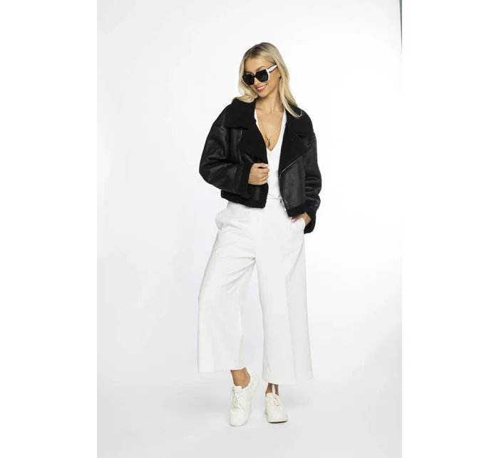 Čierny krátky dámsky kožuch Ann Gissy (AG9-9006)