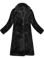 Černý dámský kabát typu  model 21247772 - J.STYLE