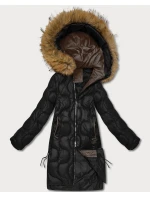 Černá dámská bunda s ozdobným prošíváním model 21757932 - J.STYLE