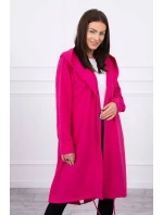 Fuchsiová bunda s potiskem nadměrné velikosti Fuchsiová bunda s potiskem nadměrné velikosti