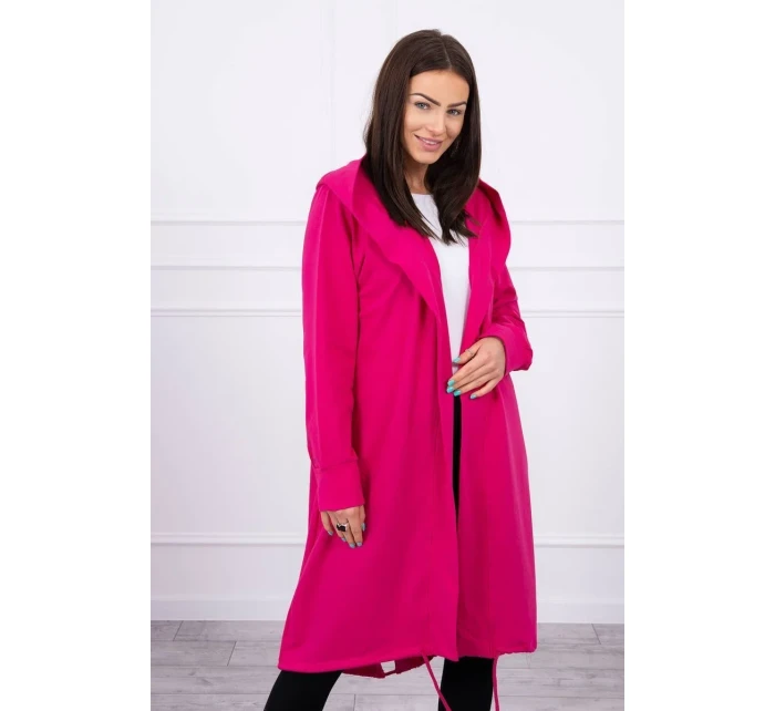 Fuchsiová bunda s potiskem nadměrné velikosti Fuchsiová bunda s potiskem nadměrné velikosti