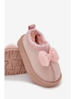 Dětské sněhule s výšivkou a mašlí Růžové model 21762666 - Boto Dětské sněhule s výšivkou a mašlí Růžové model 21762666 - Boto