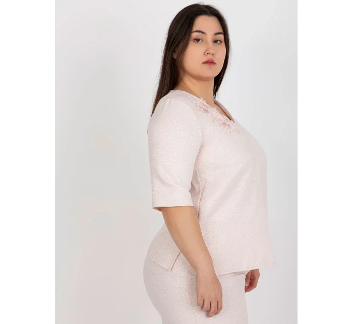 Blúzka LK BZ 506692.32 svetlo ružová