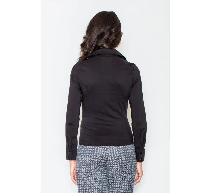 Košieľka Rachel M021 Black - Figl Košieľka Rachel M021 Black - Figl
