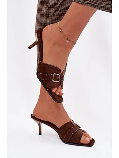 Žabky na podpätku model 225372 Krok vo veľkom štýle