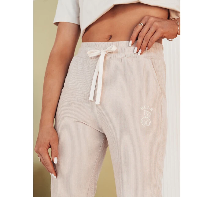 Béžové dámské tepláky Dstreet model 21975761 - FashionStreet Béžové dámské tepláky Dstreet model 21975761 - FashionStreet