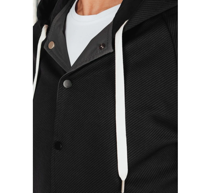 Pánska bunda bomber s kapucňou sivá FashionStreet TX5017