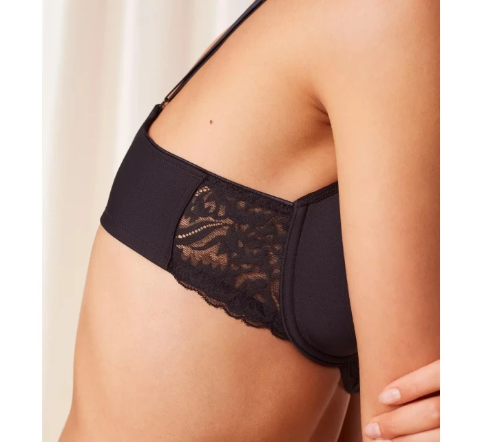 Dámska moderná čipkovaná+bavlnená podprsenka WP EX - BLACK - black 0004 - TRIUMPH