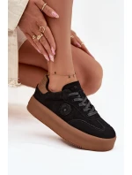 Sneakersy Damskie Na Platformie Big Star SS274761 Czarne