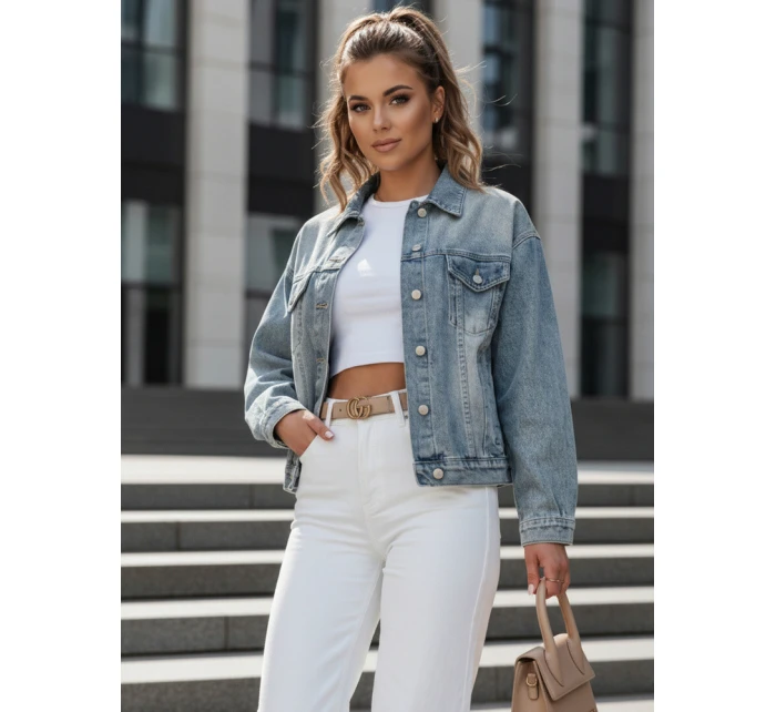 Dámská přechodná bunda oversize  modrá Dstreet model 21985603 - FashionStreet